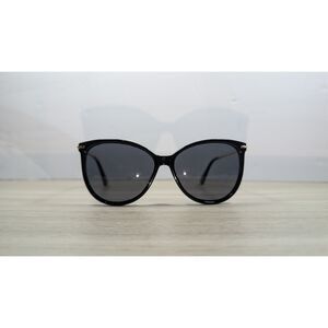 BCBGeneration Black Round Sunglasses Gold Rope Arms Designer Style